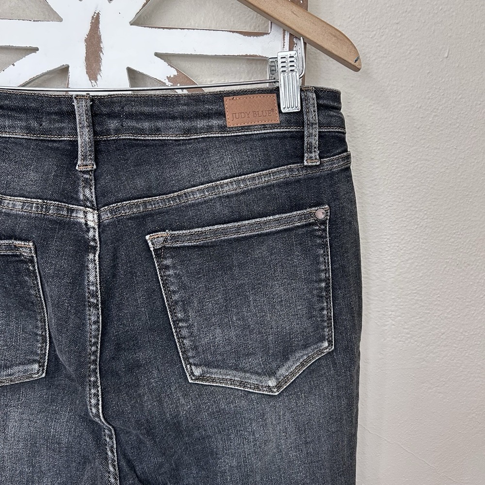 JUDY BLUE size 13/31 CHARCOAL GRAY HIGH RISE SKINNY FIT DENIM JEANS *J192 - Picture 3 of 5